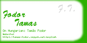 fodor tamas business card